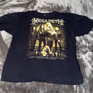 Megadeth Countdown to Extinction 20th Anniversary 2012 Black Double-Sided 2XL